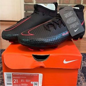 Nike JR Phantom GT Academy DF FG/MG cleats 2.5Youth Black/Red
